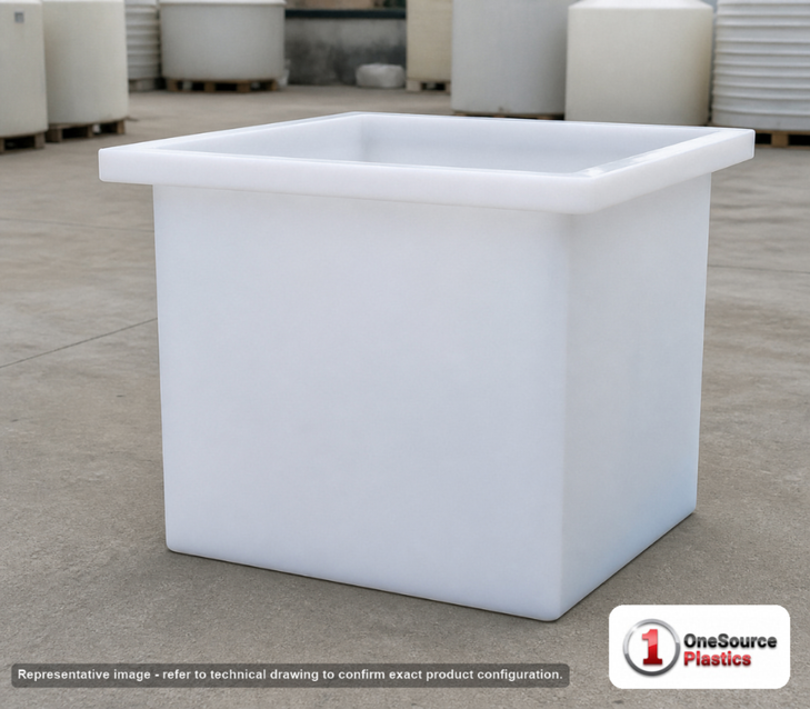 Chem-Tainer 7 Gallon PP Rectangular Open Top Tank. . Manufacturer part number TC-R121212B. Sold by OneSource Plastics (https://www.onesourceplastics.com).
