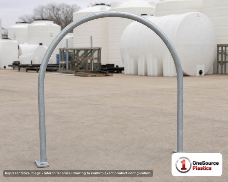 Norwesco 710/1010 Gal Drainable Leg Tank Long Support Bands. Steel; 48" H x 2" W x 51" L. Manufacturer part number 60585.