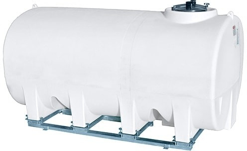 Enduraplas 1900 Gallon White Horizontal Sump Bottom Leg Tank w/ Frame