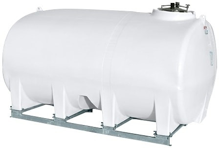 Enduraplas 3200 Gallon White Horizontal Sump Bottom Leg Tank w/ Frame