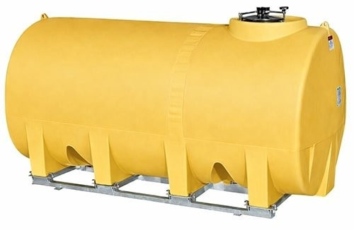 Enduraplas 2500 Gallon Yellow Horizontal Sump Bottom Leg Tank w/ Frame