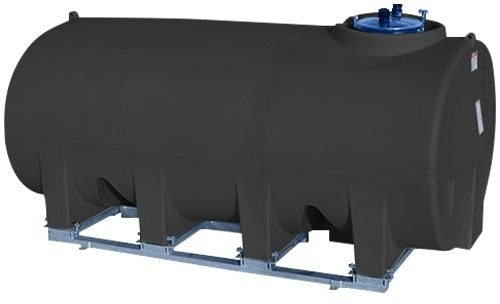 Enduraplas 2800 Gallon Black Horizontal Sump Bottom Leg Tank w/ Frame