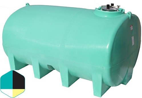 Enduraplas 3200 Gallon Black Horizontal Sump Bottom Leg Tank