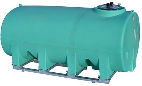 Enduraplas 1600 Gallon Green Horizontal Sump Bottom Leg Tank w/ Frame