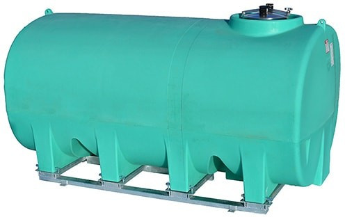 Enduraplas 2200 Gallon Green Horizontal Sump Bottom Leg Tank w/ Frame