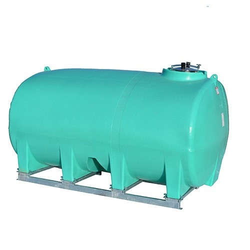 Enduraplas 2800 Gallon Green Horizontal Sump Bottom Leg Tank w/ Frame