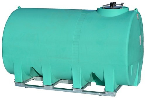 Enduraplas 3000 Gallon Green Horizontal Sump Bottom Leg Tank w/ Frame