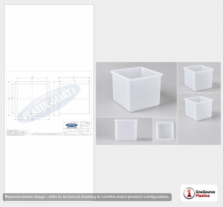 Chem-Tainer 60 Gallon Polyethylene Open Top Batch Storage Tank