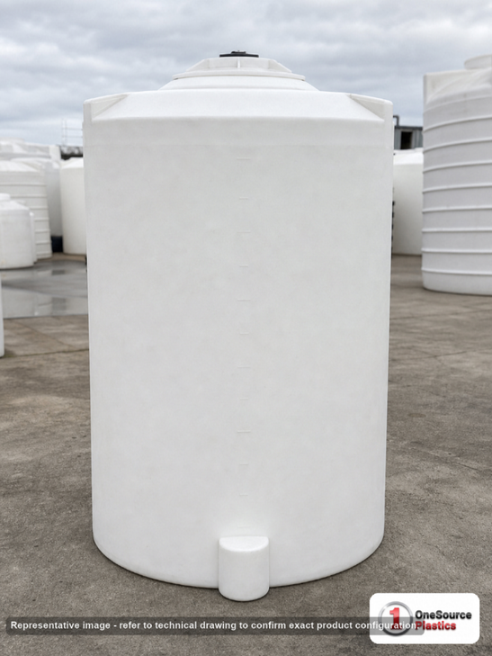 Snyder Industries 70 Gallon ASTM XLPE Heavy Duty Vertical Storage Tank. Crosslinked Linear Polyethylene; Natural White; dimensions 41.0in H x 23.0in W x 23.0in L; 30.0 lb empty; 1.9 specific gravity rating; fittings: 1 Manway / Lid; max temp 140 deg  F / 60 deg  C; 3 Year Warranty. Manufacturer part number 1009000n42. Manufactured by Snyder. Sold by OneSource Plastics (https://www.onesourceplastics.com).