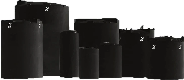 Snyder Industries 50 Gallon ASTM Black Heavy Duty Vertical Storage Tank