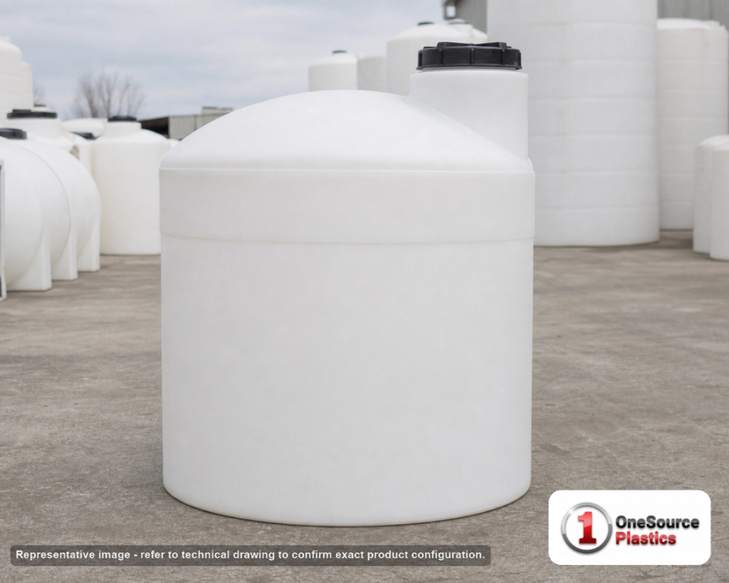 Snyder Industries 190 Gallon ASTM XLPE Heavy Duty Vertical Storage Tank. Crosslinked Linear Polyethylene; Natural White; 47"