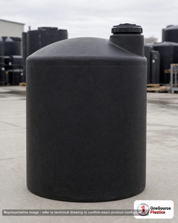 Snyder Industries 190 Gallon ASTM Black Heavy Duty Vertical Storage Tank. Polyethylene; Black; 47" H x 42" W x 42" L