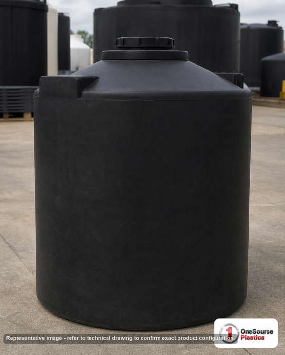 Snyder Industries 330 Gallon ASTM Black Heavy Duty Vertical Storage Tank. Polyethylene; Black; 55" H x 48" W x 48" L