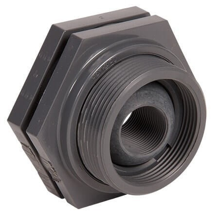 Norwesco 2 Inch Self-Aligning Bulkhead Fitting Installed