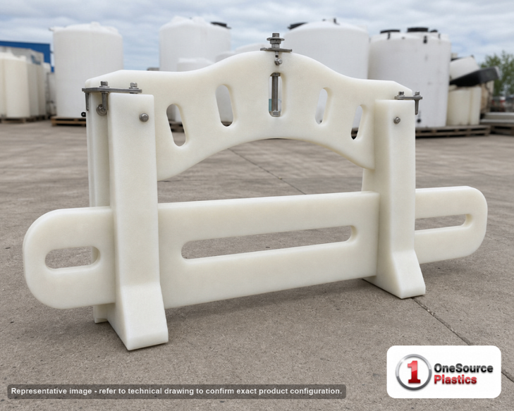 Enduraplas Internal Baffle For 2800 Gallon Horizontal Tank. dimensions 20.0in H x 20.0in W x 92.0in L; 110.0 lb empty. Manufacturer part number EP-AVB2800. Sold by OneSource Plastics (https://www.onesourceplastics.com).