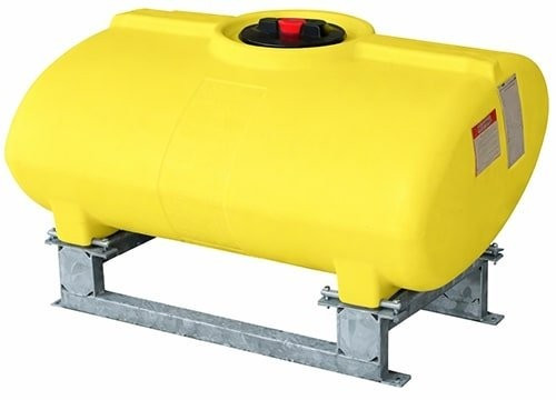 Enduraplas 200 Gallon Yellow Horizontal Sump Bottom Leg Tank w/ Frame