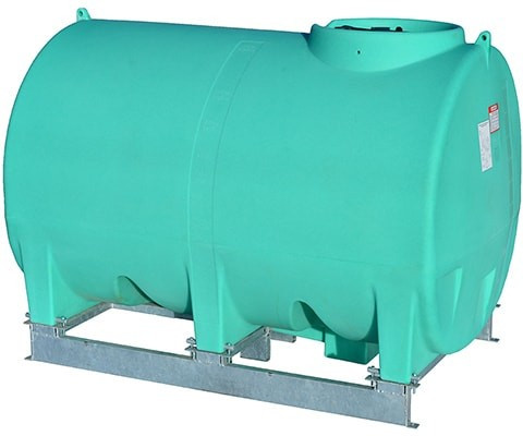 Enduraplas 1400 Gallon Green Horizontal Sump Bottom Leg Tank w/ Frame