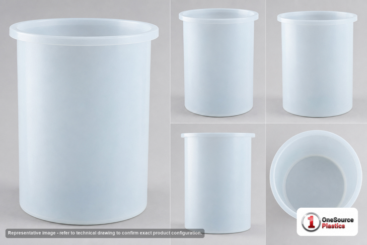 Chem-Tainer 550 Gallon PP Cylindrical Open Top Tank