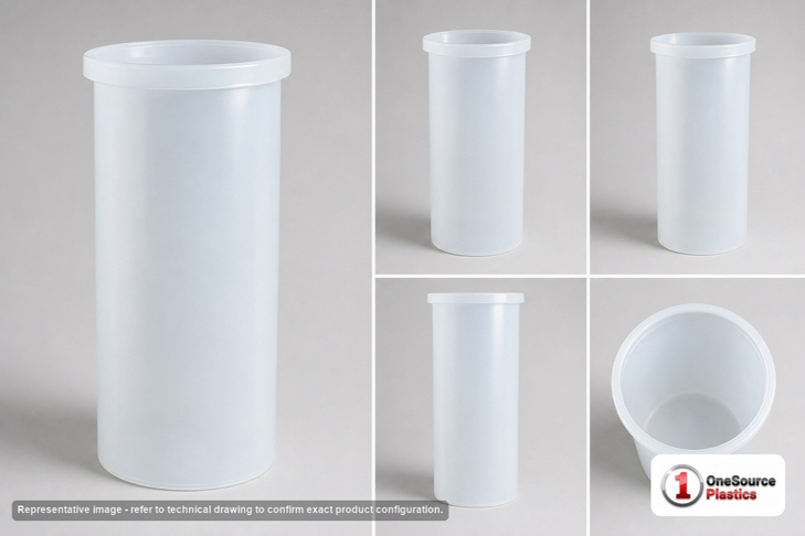 Dimensional spec drawing for Chem-Tainer 25 Gallon