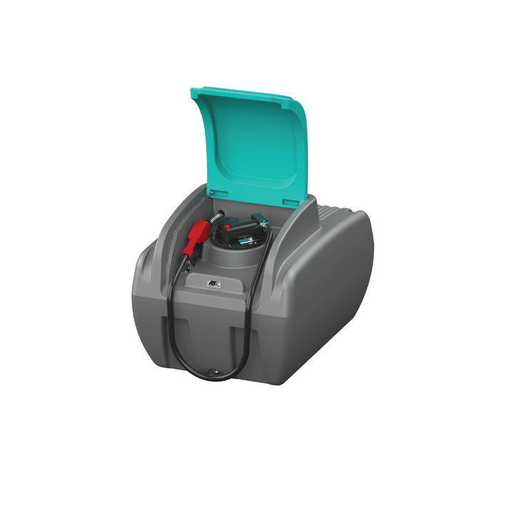 Enduraplas 25 Gallon Compact Plastic Portable Diesel Fuel Boss Tank with Pump and Fuel Nozzle