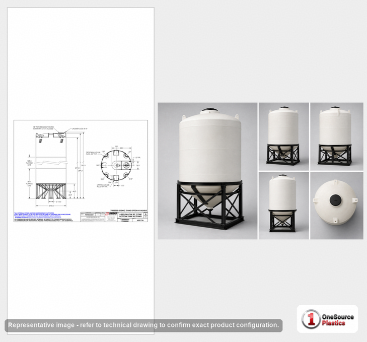 Snyder Industries 6500 Gallon XLPE Cone Bottom Tank