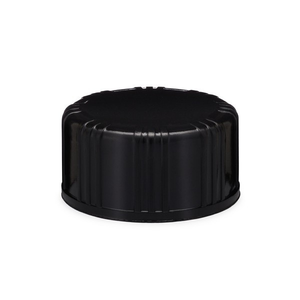 18-400 Black Phenolic Screw Top Caps (Pulp &amp; Vinyl Liner) - X18-400A