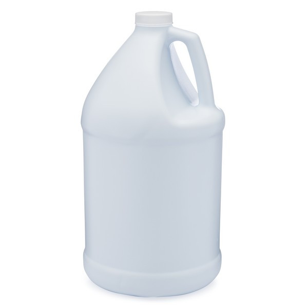 1 gal White HDPE Industrial Round Grab-N-Go Jugs - 3003B07WHT