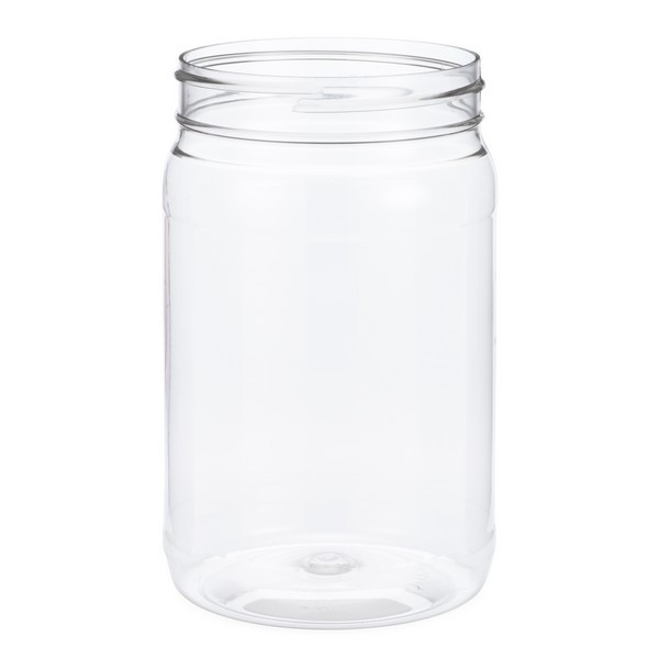 32 oz Clear PET Plastic General Purpose Jars (Caps Not Included) - 34332-B
