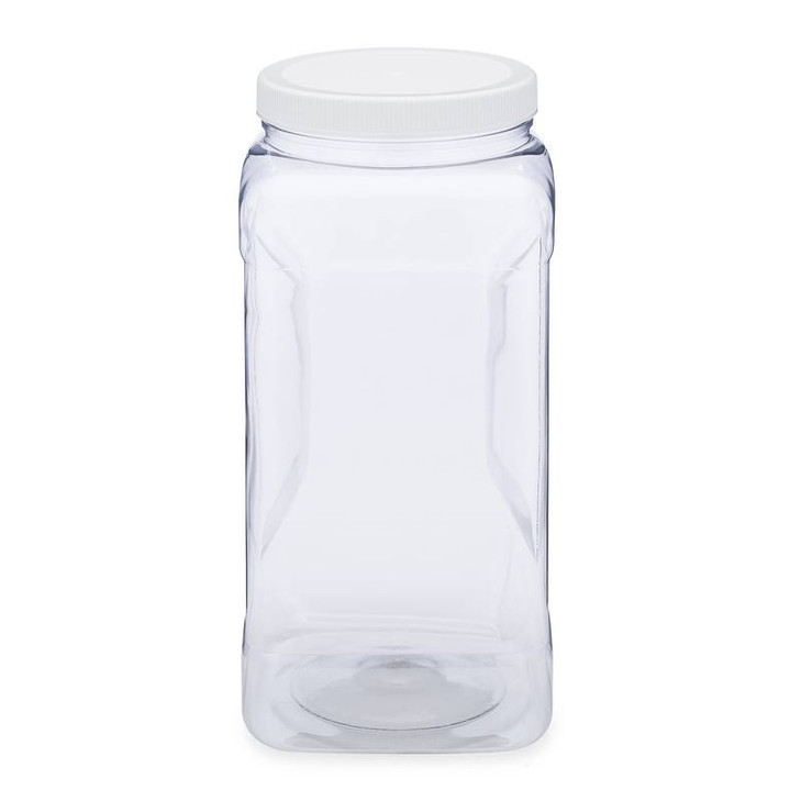 1 gal PETG Plastic Gripper Containers (White PP Cap) - 3471B10