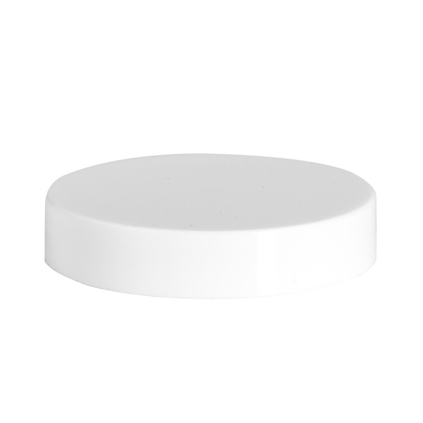 58-400 White PP Smooth Sided Cap with Heat Induction Seal (HIS) Liner - 322175