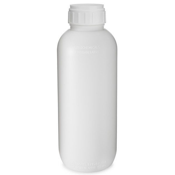Kautex 33 oz White HDPE Plastic Agrochemical Bottle - 3419B07