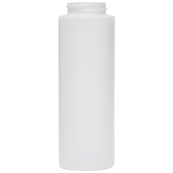 8 oz Natural HDPE Plastic Cylinder Bottles (Cap Not Included) - 3560B15-BNAT