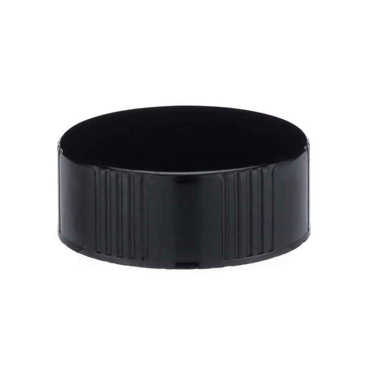 28-400 Black Phenolic Caps with Polycone Liner - X28-400C