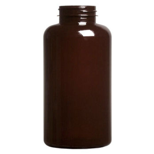 25 oz Dark Amber PET Plastic Wide Mouth Packer Bottles (Cap Not Included) - 3369B13-BABR