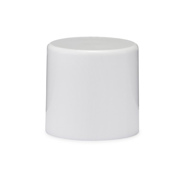 White PP Plastic Press On Caps for Lip Balm Tubes - TU1CAP-WHT