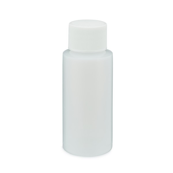 1 oz Natural HDPE Plastic Cylinder Bottles - 3560B01NAT