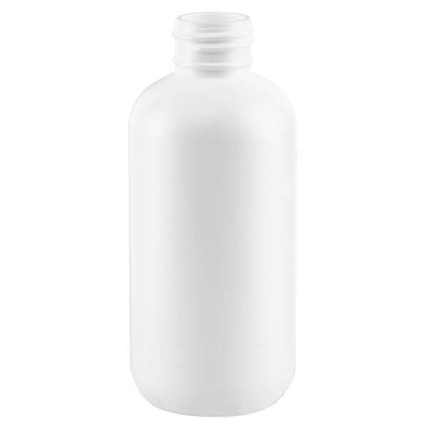 5 oz White HDPE Boston Round Bottle - CC112