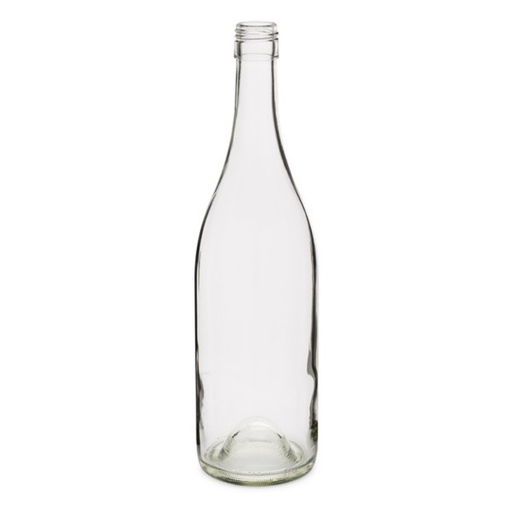 Amanda 750 ml Glass Burgundy Wine Bottles, ROPE Finish, Flint - 302646-K
