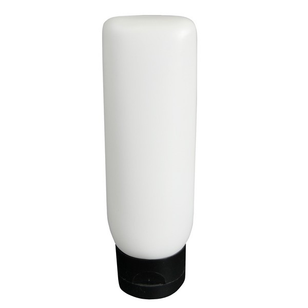 4 oz White MDPE Plastic Tottle Tubes (Black Flip Top Cap) - 2122B08WHT