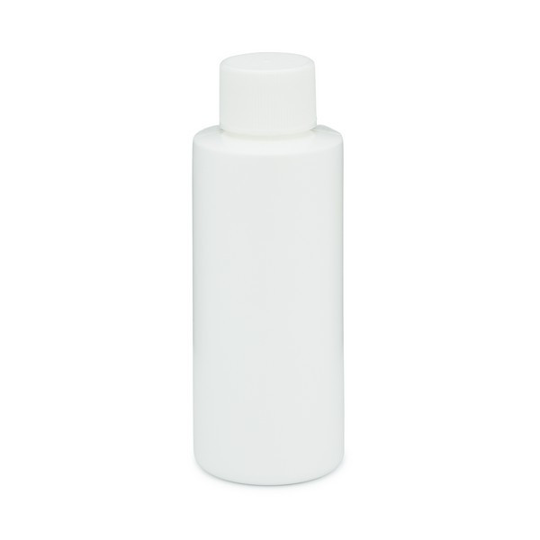 2 oz White HDPE Plastic Cylinder Bottles - 3560B03WHT