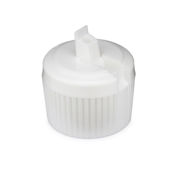 28-410 White PE Plastic Land Seal Pivot Spout Caps - LT173