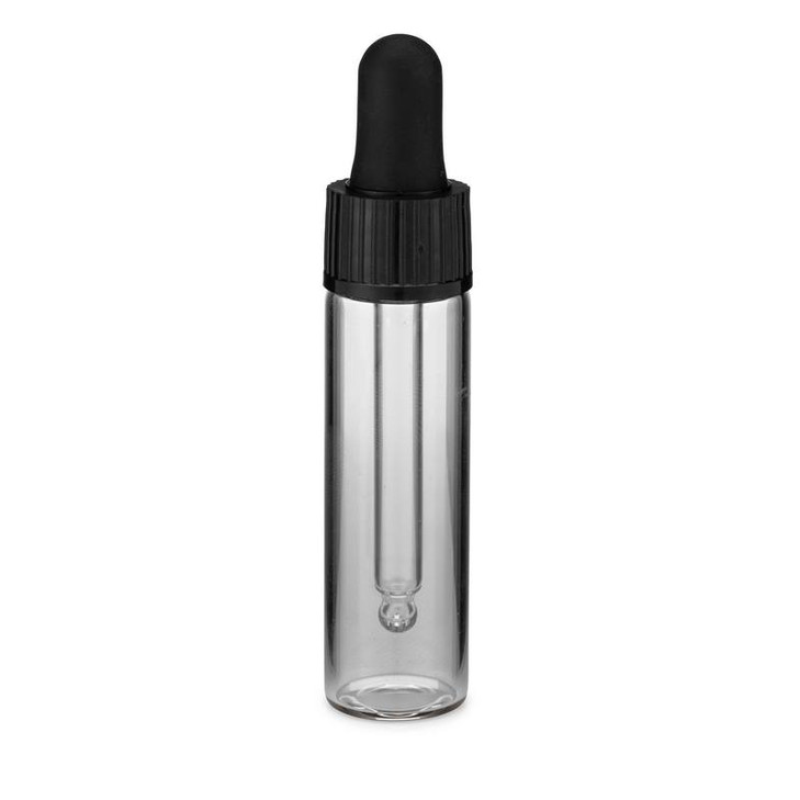 4 Dram (14.8 ml) Clear Glass Vials (Controlled Dropper Cap) - 4445B04