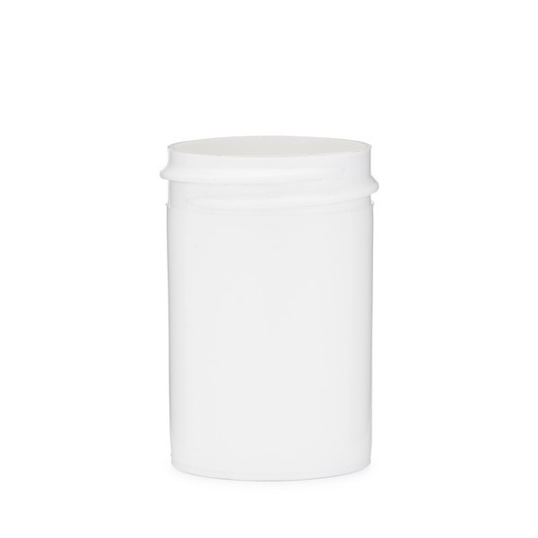 1 oz White PP Plastic Straight Sided Jars (Tall) - Cap Not Included) - 2811B01-BWHT