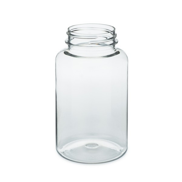8.5 oz Clear PET Plastic Wide Mouth Packer Bottles (Cap Not Included) - 3369B07-BCLR