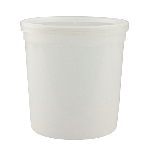 16 oz Natural HDPE Round Snap-Lock Containers (Snap-Lock Lid) - 29117