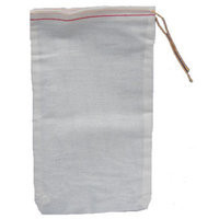 3inx 4in Muslin Bag with Red Stitching - MB1