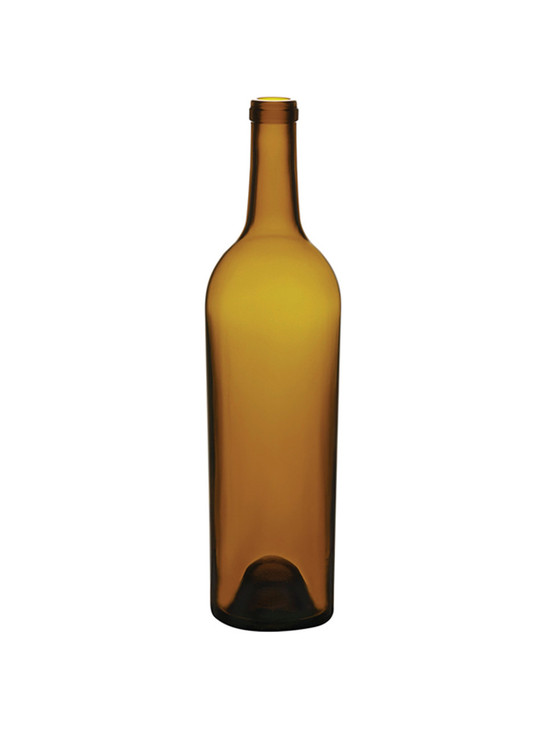 Maria 750 ml Glass Claret Wine Bottles, Cork Finish, Champagne Green - 322759-K