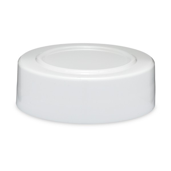 48-485 White PP Plastic Screw Top Spice Caps (Unlined) - X48-485LLW