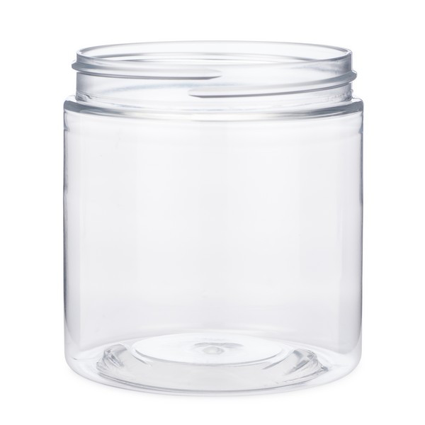 8 oz Clear PET Plastic Straight Sided Jars (Cap Not Included) - 2852B07-BCLR