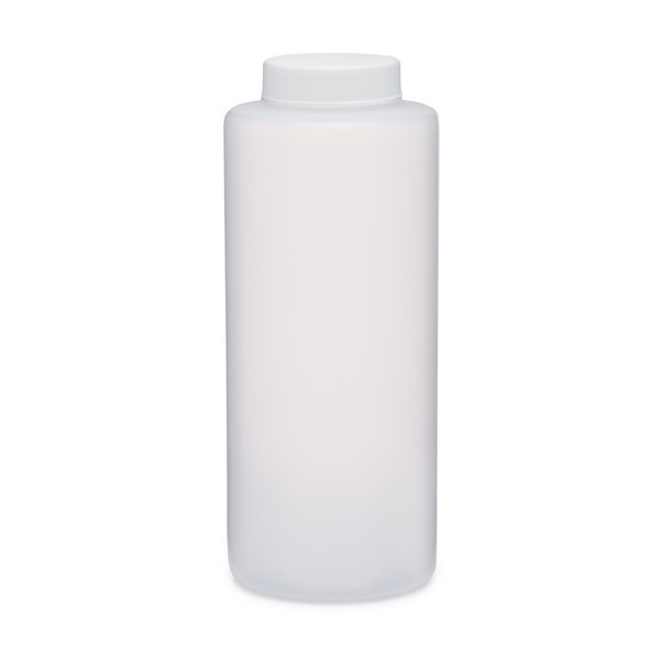 12 oz Natural HDPE Plastic Cylinder Bottles - 3560B19NAT